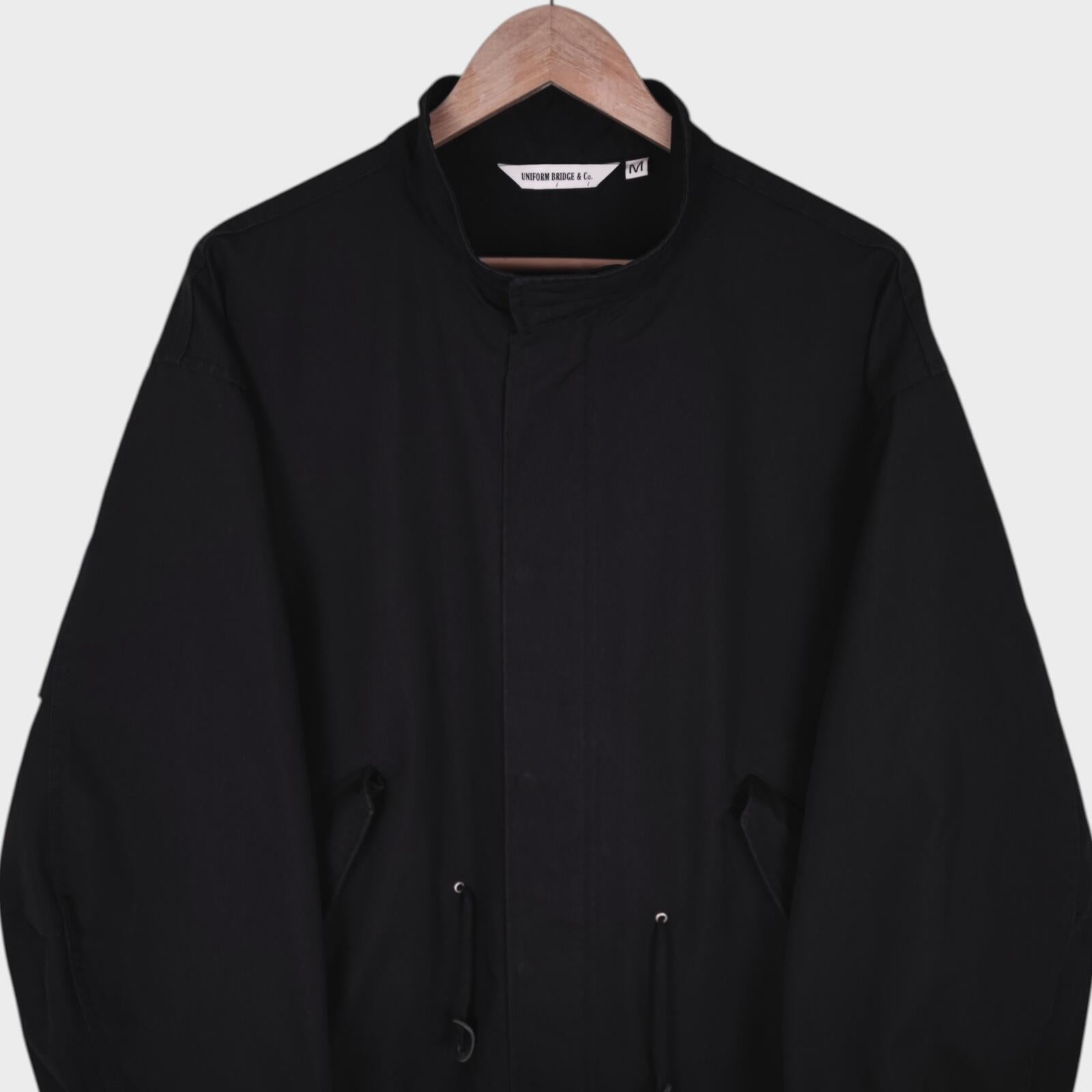 UNIFORM BRIDGE Men's Black Oversized Fit M65 Fishtail Jacket