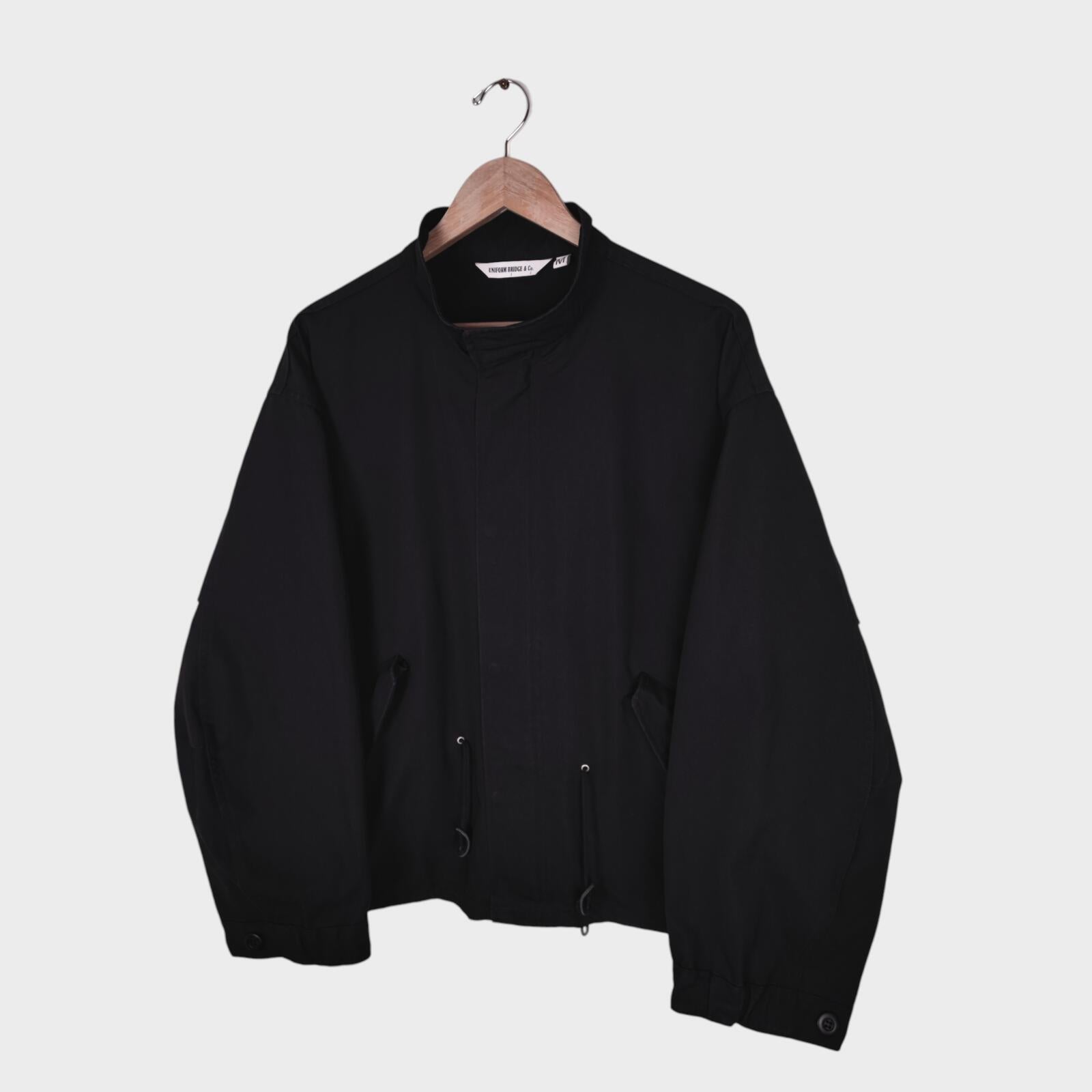 UNIFORM BRIDGE Men's Black Oversized Fit M65 Fishtail Jacket