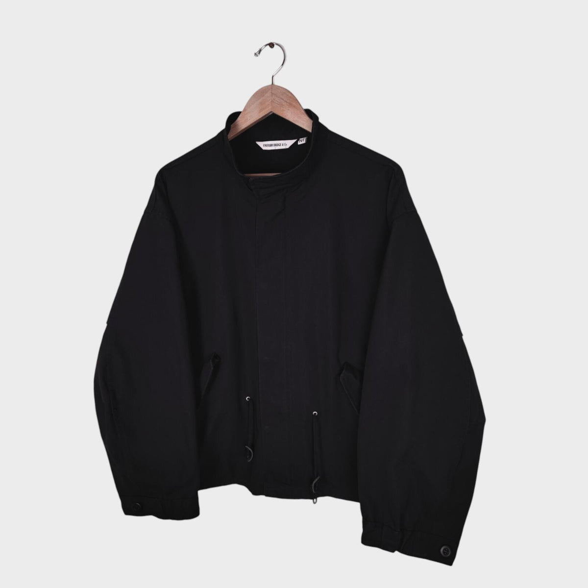 UNIFORM BRIDGE Men's Black Oversized Fit M65 Fishtail Jacket