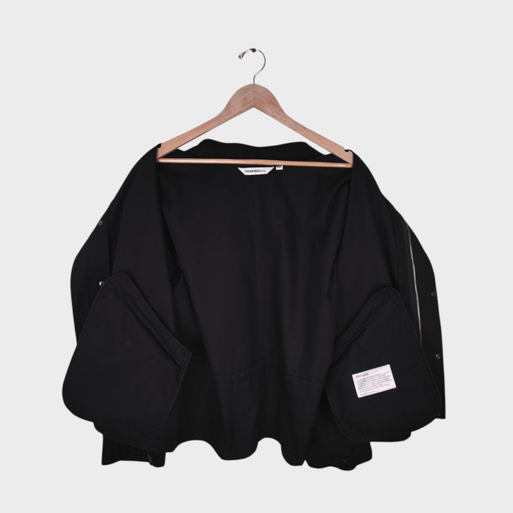 UNIFORM BRIDGE Men's Black Oversized Fit M65 Fishtail Jacket