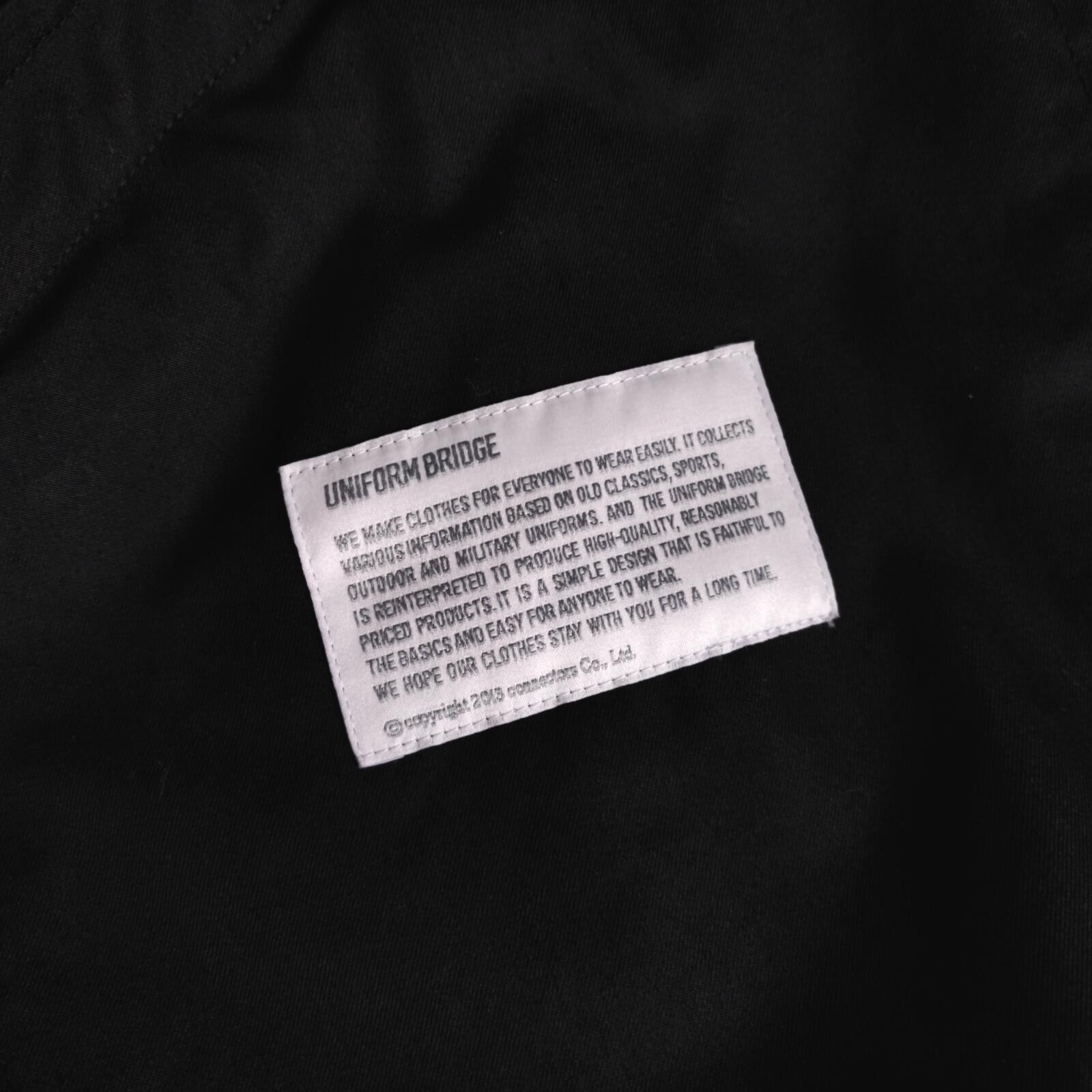 UNIFORM BRIDGE Men's Black Oversized Fit M65 Fishtail Jacket