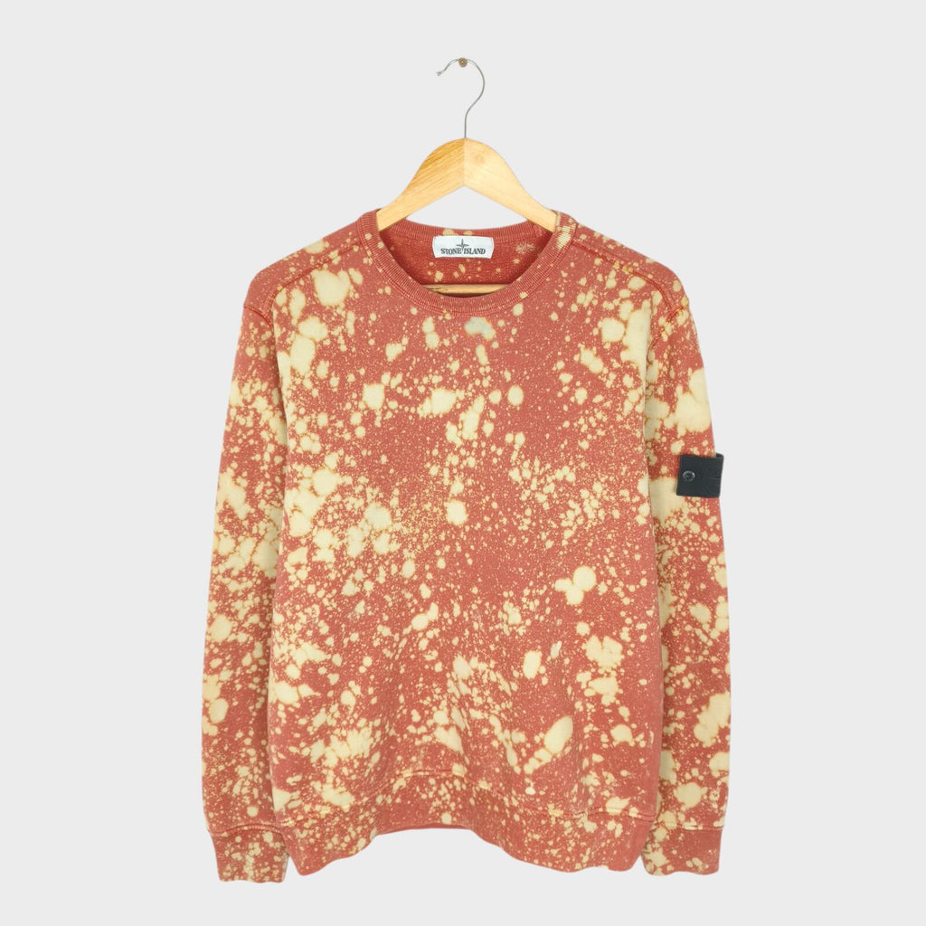 STONE ISLAND Men's Custom Acid Dye Compass Badge Sweatshirt