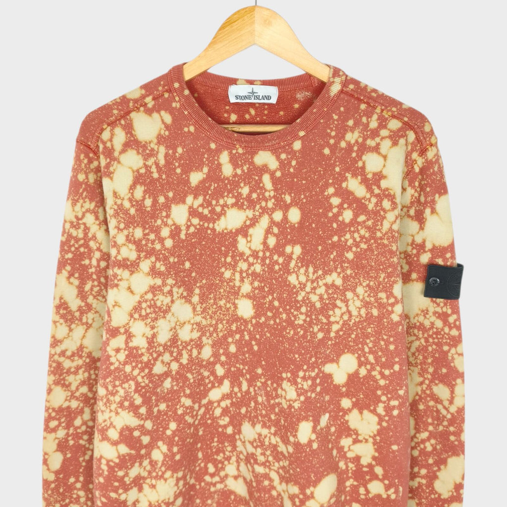 STONE ISLAND Men's Custom Acid Dye Compass Badge Sweatshirt