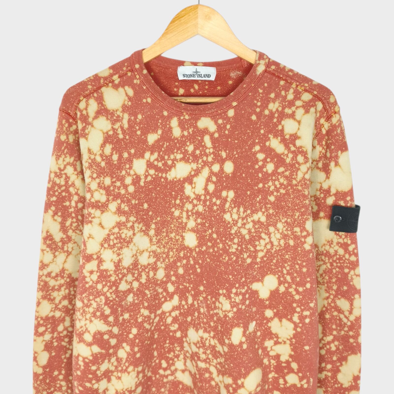STONE ISLAND Men's Custom Acid Dye Compass Badge Sweatshirt
