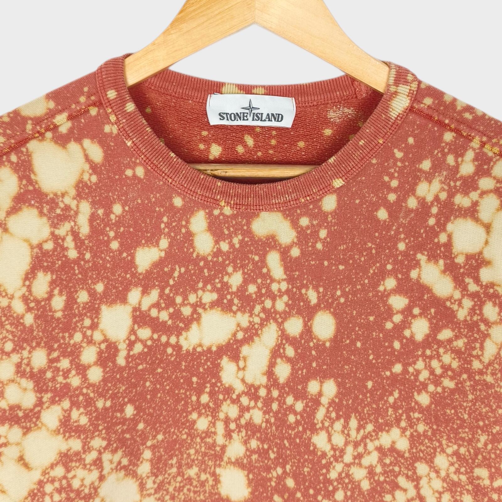 STONE ISLAND Men's Custom Acid Dye Compass Badge Sweatshirt
