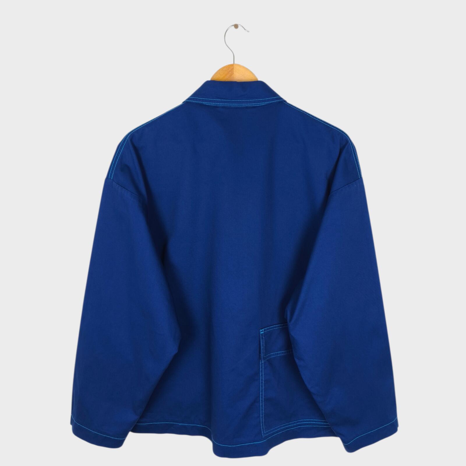 MARNI x UNIQLO Men's Blue Cotton Twill Utility Chore Jacket