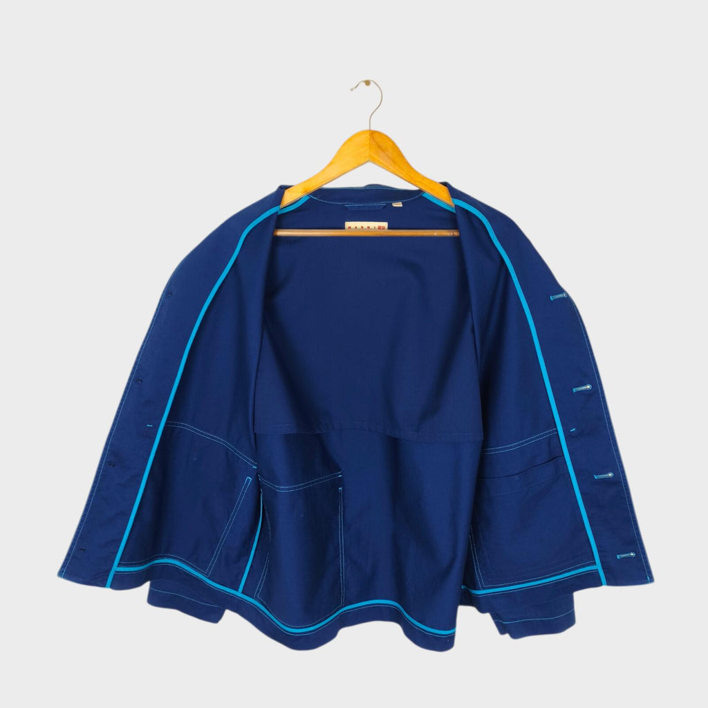 MARNI x UNIQLO Men's Blue Cotton Twill Utility Chore Jacket
