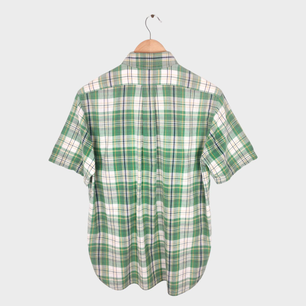 WAREHOUSE & CO. Men's Made in Japan Checked Oxford Cotton Short Sleeved Shirt