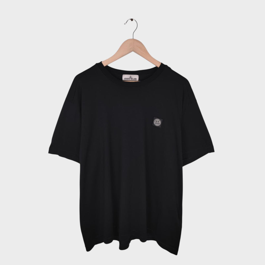 STONE ISLAND Men's Black Embroidered Badge T-Shirt