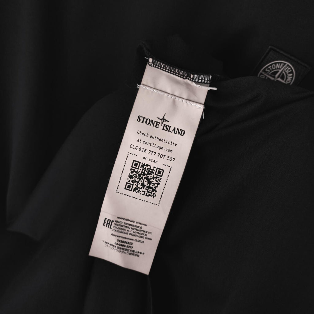 STONE ISLAND Men's Black Embroidered Badge T-Shirt