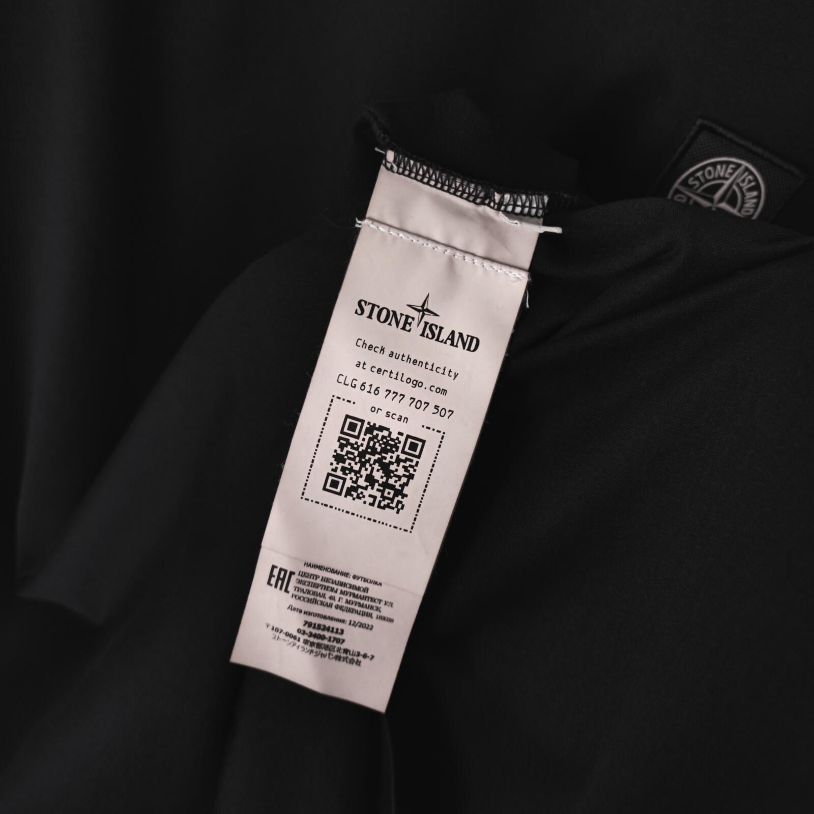 STONE ISLAND Men's Black Embroidered Badge T-Shirt