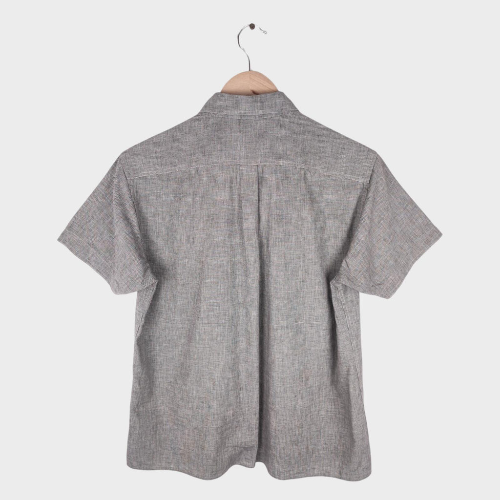 MHL MARGARET HOWELL Men's Short Sleeved Micro Dogtooth Shirt