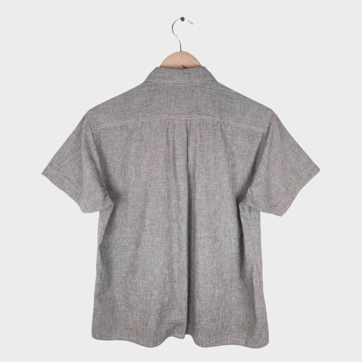 MHL MARGARET HOWELL Men's Short Sleeved Micro Dogtooth Shirt