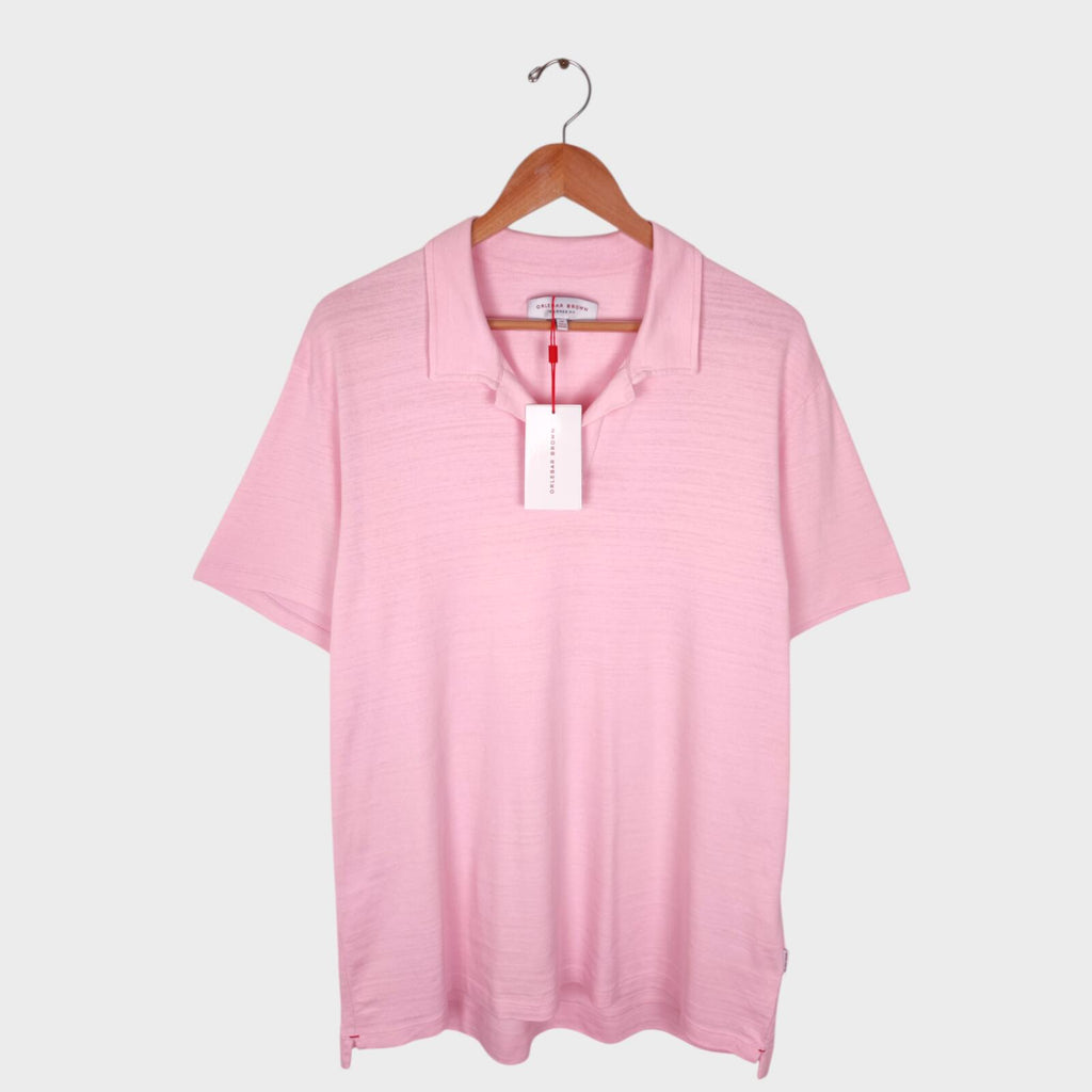 ORLEBAR BROWN Men's Camelia Pink Tailored Fit Felix Polo Shirt