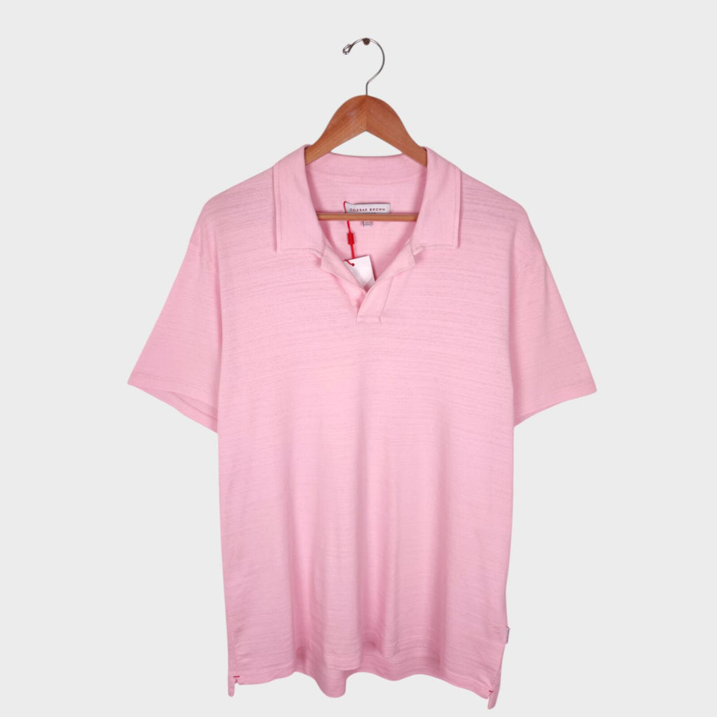 ORLEBAR BROWN Men's Camelia Pink Tailored Fit Felix Polo Shirt
