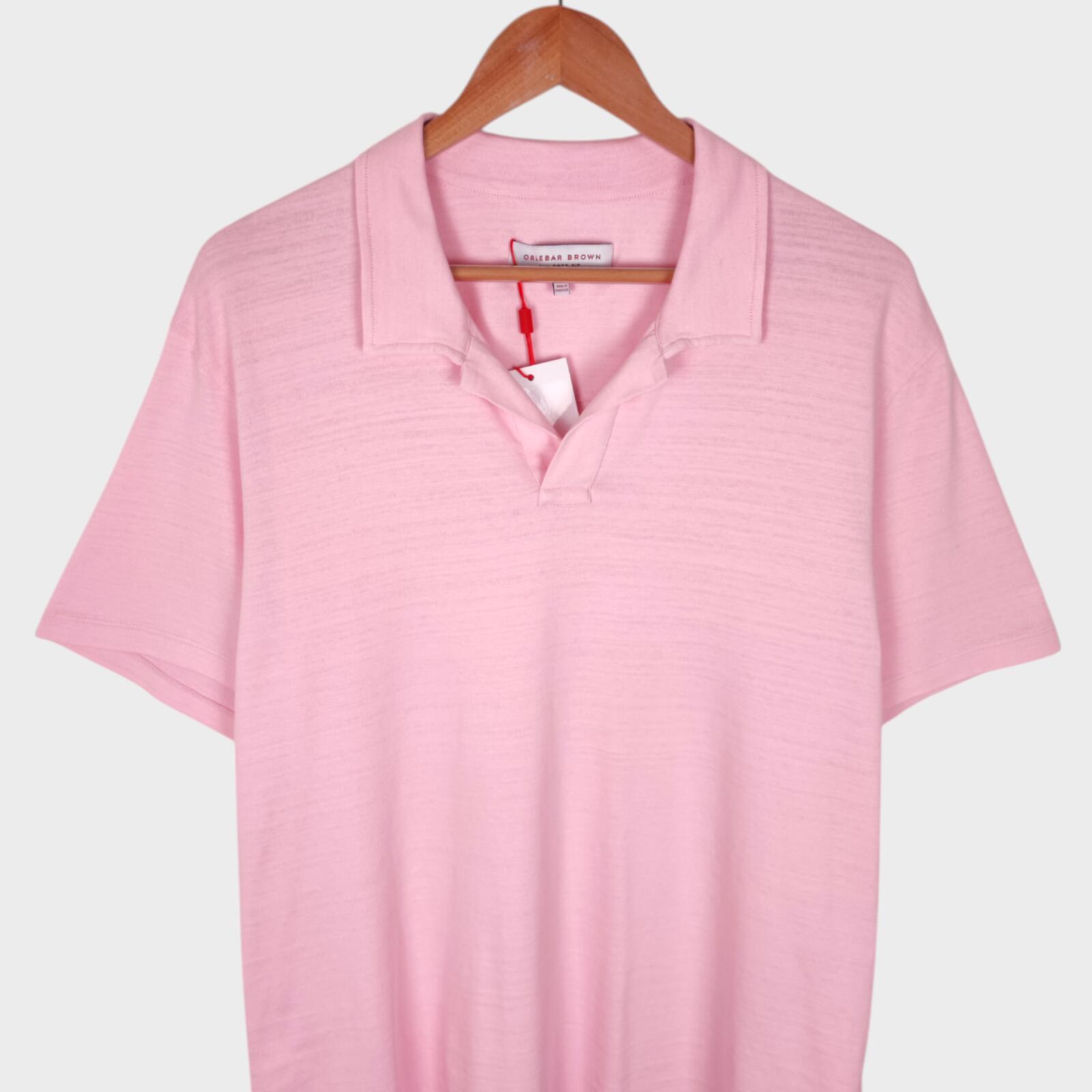 ORLEBAR BROWN Men's Camelia Pink Tailored Fit Felix Polo Shirt