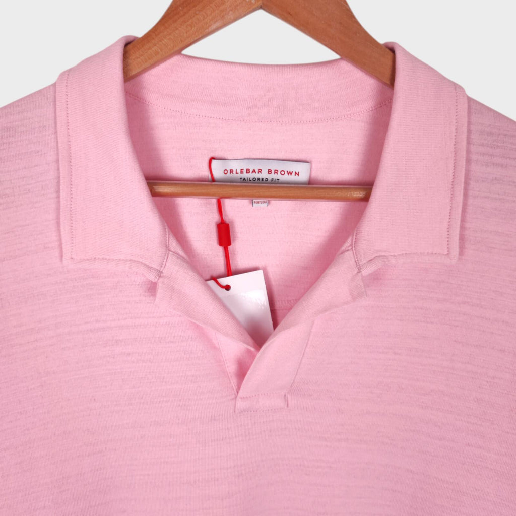 ORLEBAR BROWN Men's Camelia Pink Tailored Fit Felix Polo Shirt