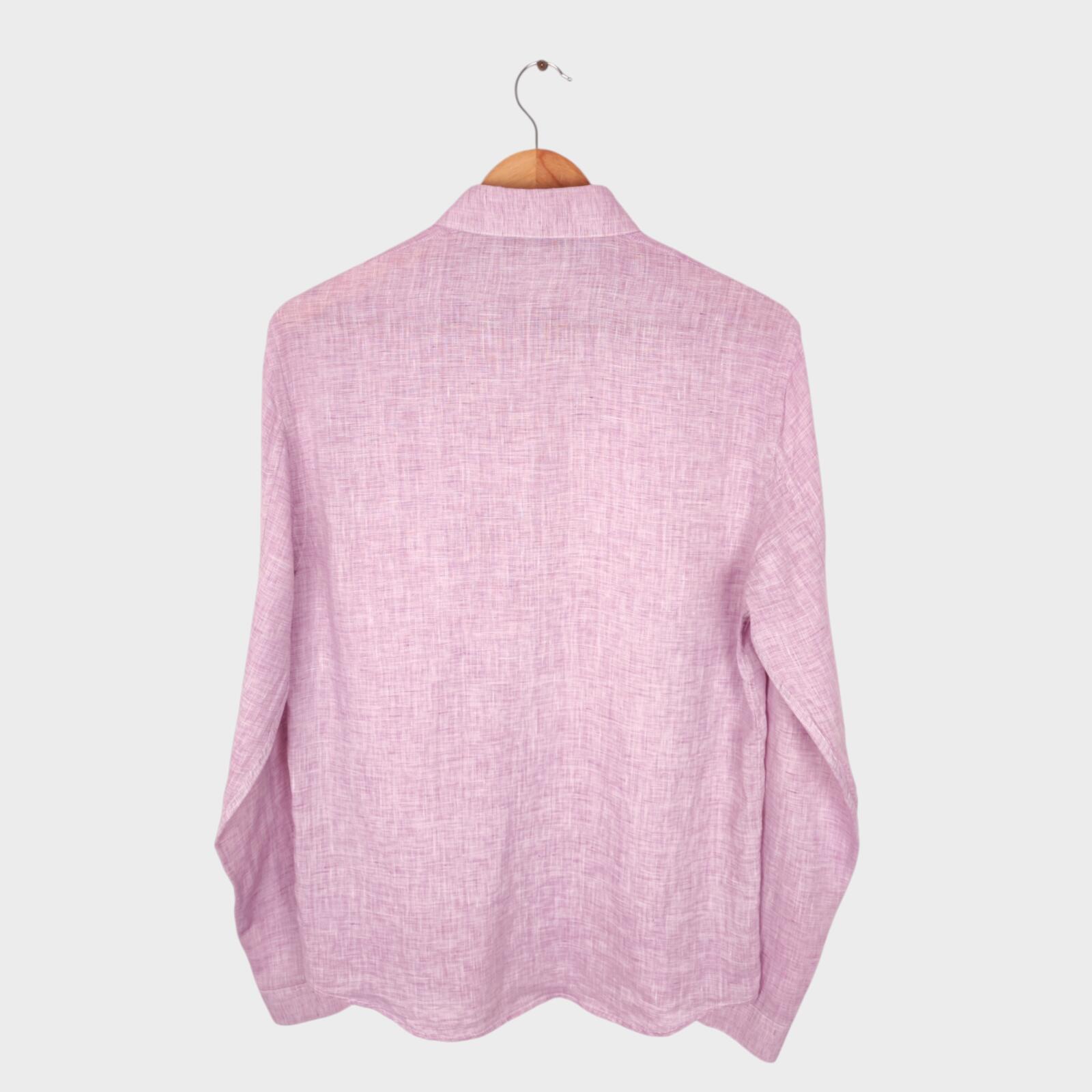 ORLEBAR BROWN Men's Purple 100% Linen Shirt