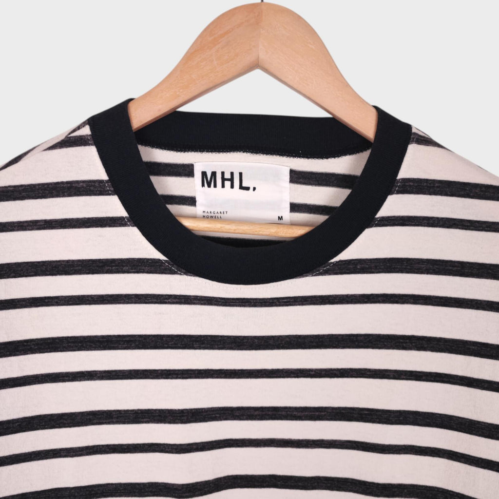 MHL MARGARET HOWELL Men's Made in Japan Striped Heavy Cotton T-Shirt