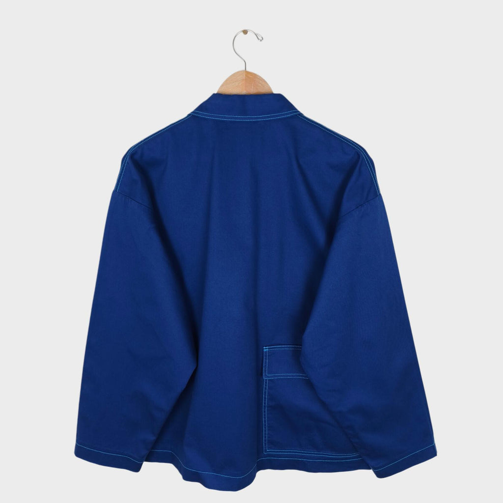 MARNI x UNIQLO Men's Blue Cotton Twill Utility Chore Jacket