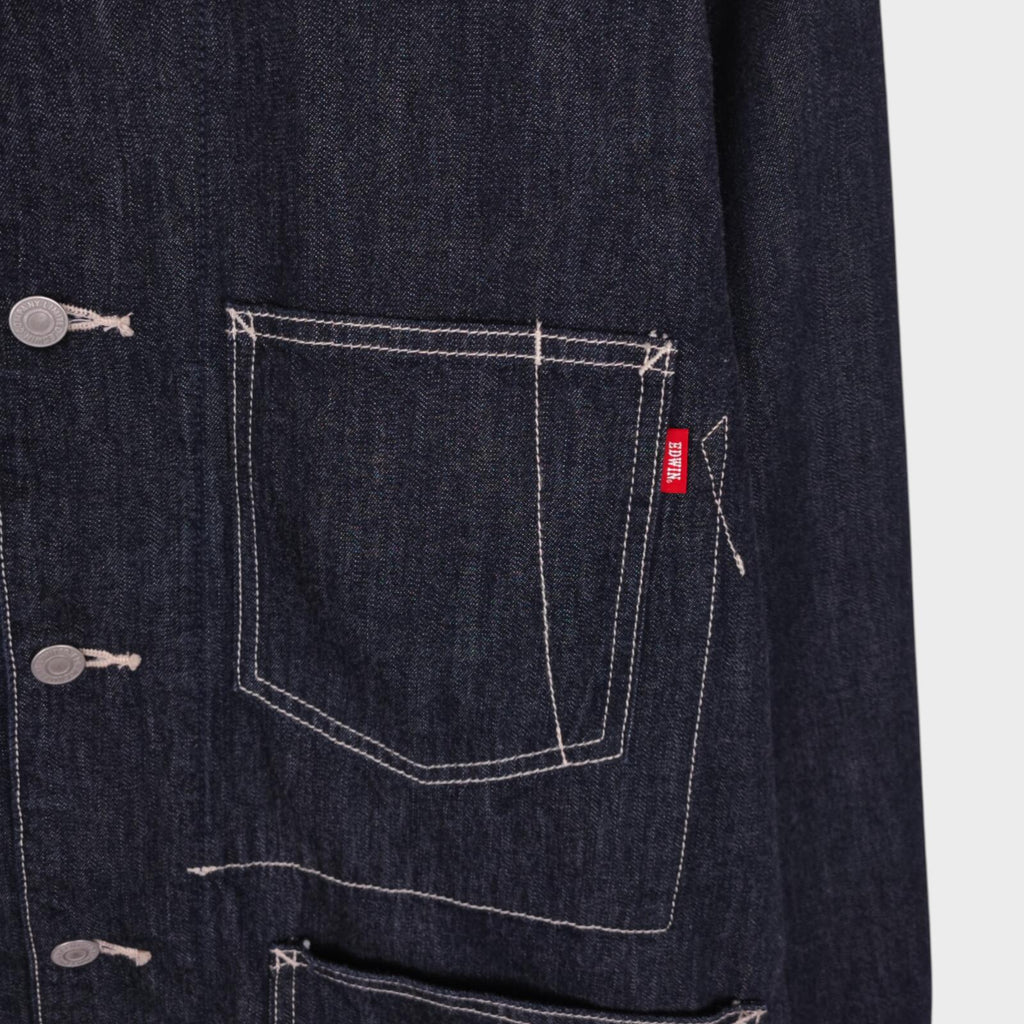 EDWIN Japan Men's Dark Blue Denim Chore Jacket