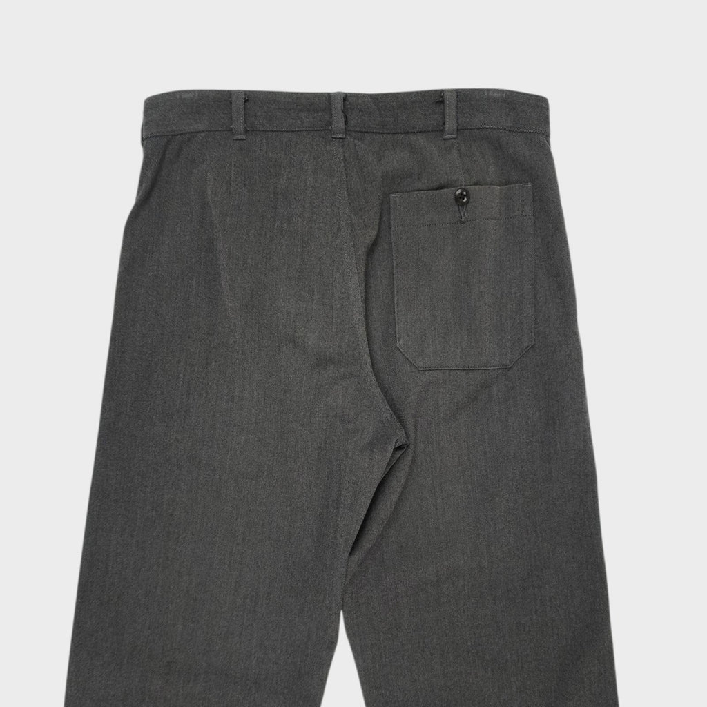 MHL MARGARET HOWELL Men's Grey Wool Blend High Waisted Pleated Trousers