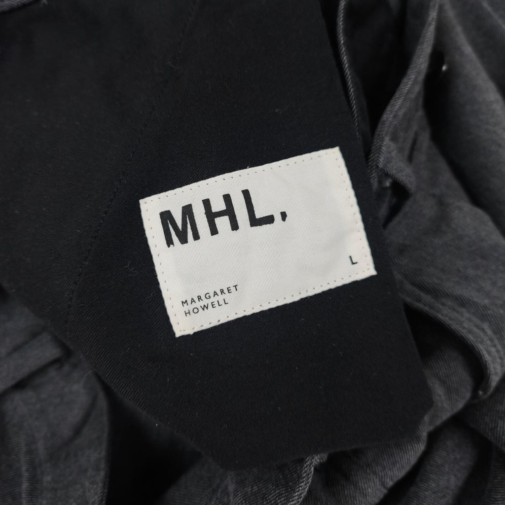 MHL MARGARET HOWELL Men's Grey Wool Blend High Waisted Pleated Trousers