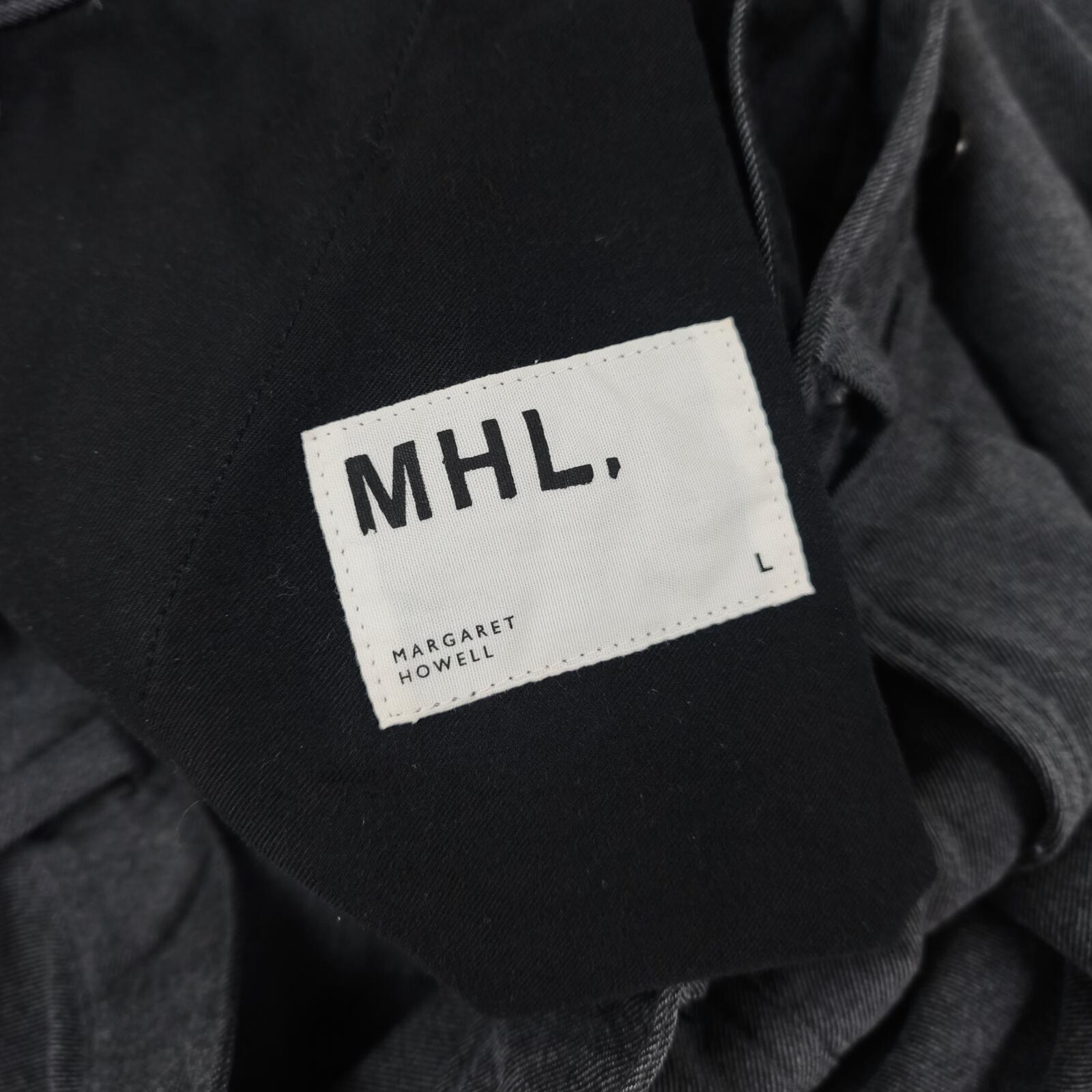 MHL MARGARET HOWELL Men's Grey Wool Blend High Waisted Pleated Trousers