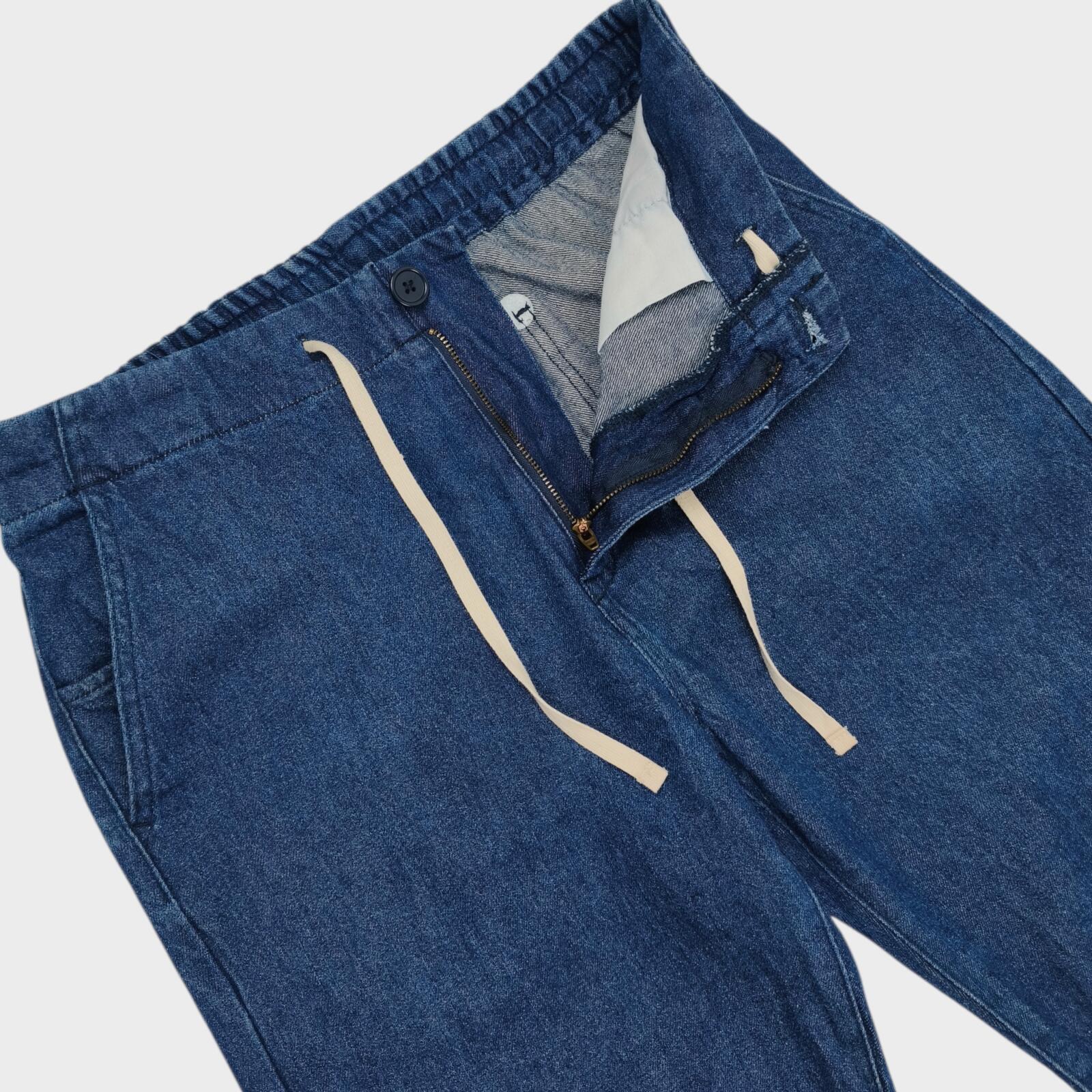EDWIN Men's Blue Denim Elasticated Waist Trousers