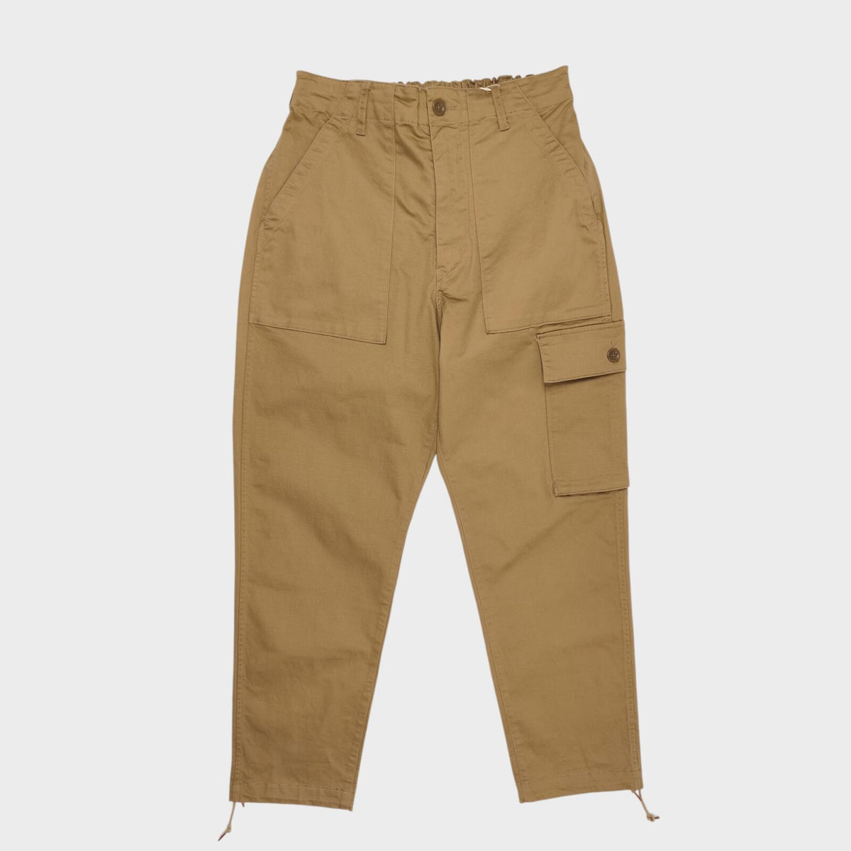 SAGE DE CRET x BEAMS PLUS Men's British Khaki Cargo Trousers