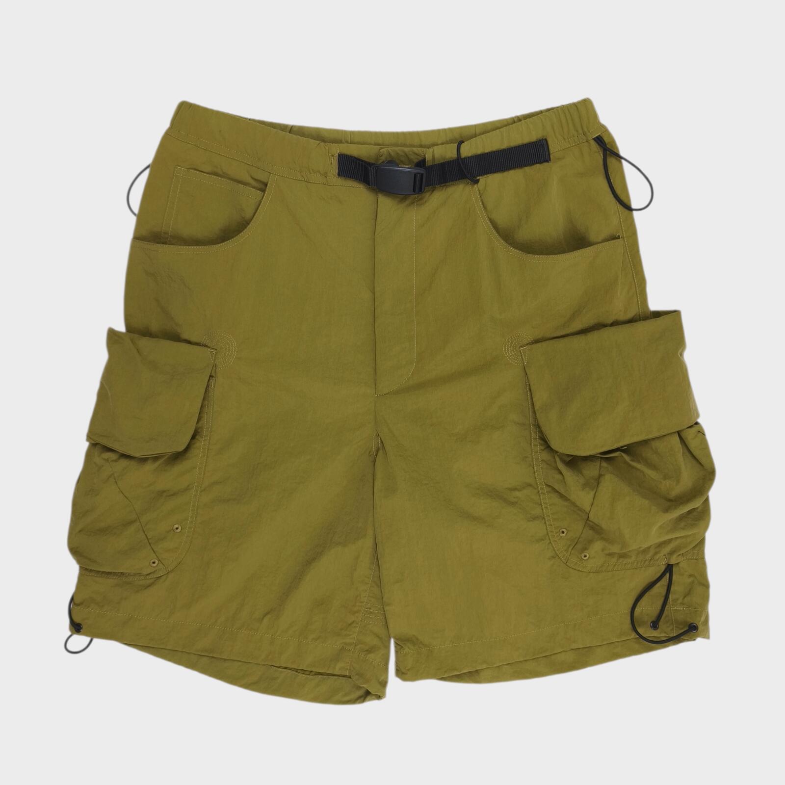 NORBIT BY HIROSHI NOZAWA Men's Olive Green Nylon Cargo Shorts
