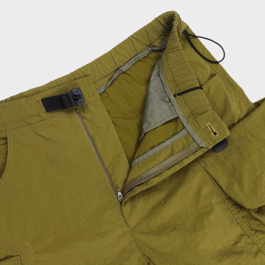NORBIT BY HIROSHI NOZAWA Men's Olive Green Nylon Cargo Shorts