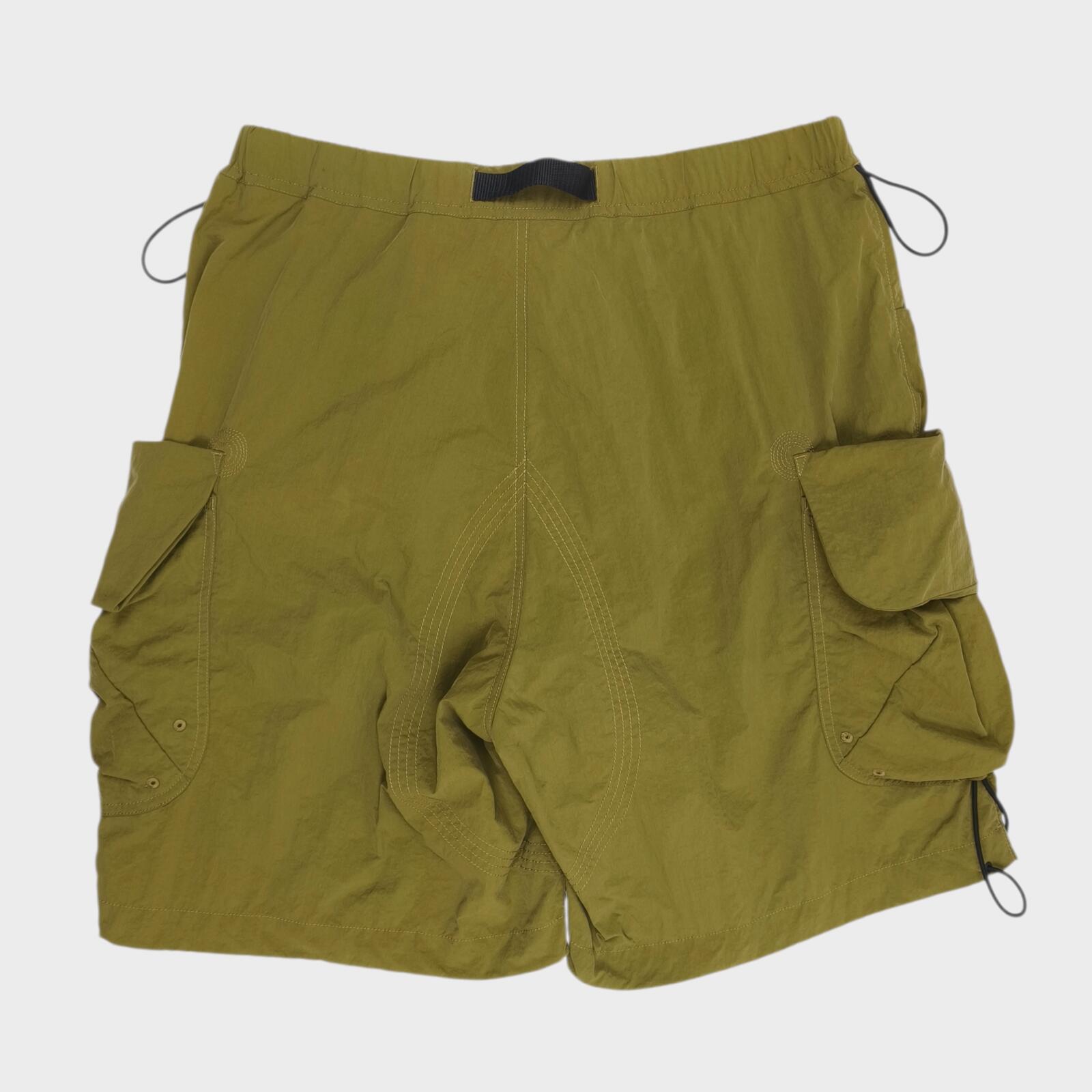 NORBIT BY HIROSHI NOZAWA Men's Olive Green Nylon Cargo Shorts