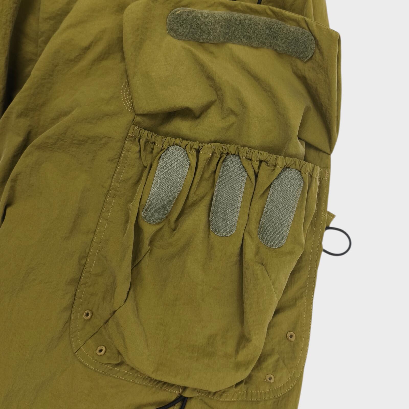 NORBIT BY HIROSHI NOZAWA Men's Olive Green Nylon Cargo Shorts