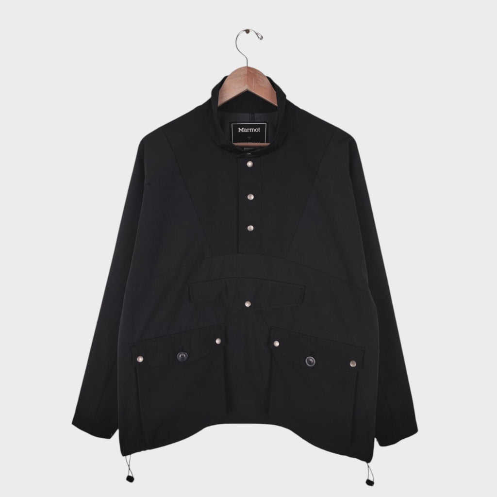 UNIFORM BRIDGE x MARMOT Men's Black Relaxed Fit Anorak Smock Jacket