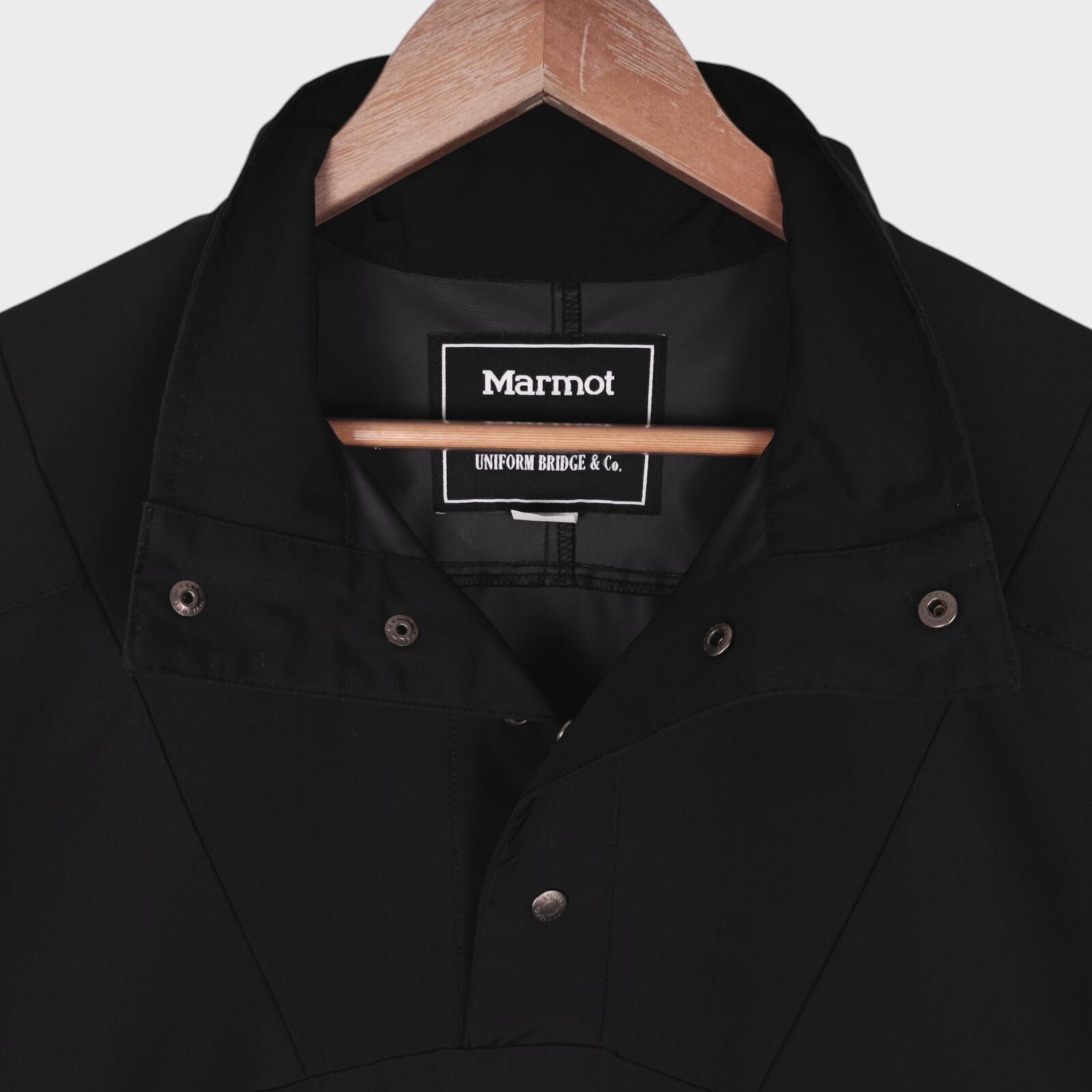 UNIFORM BRIDGE x MARMOT Men's Black Relaxed Fit Anorak Smock Jacket