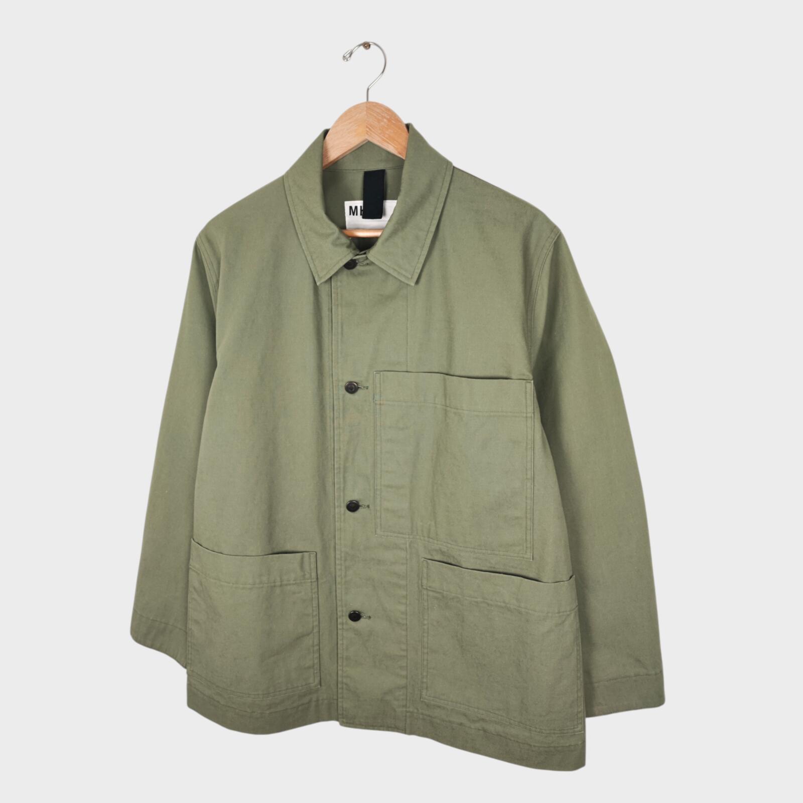 MHL MARGARET HOWELL Men's Light Green Heavyweight Cotton Chore Jacket