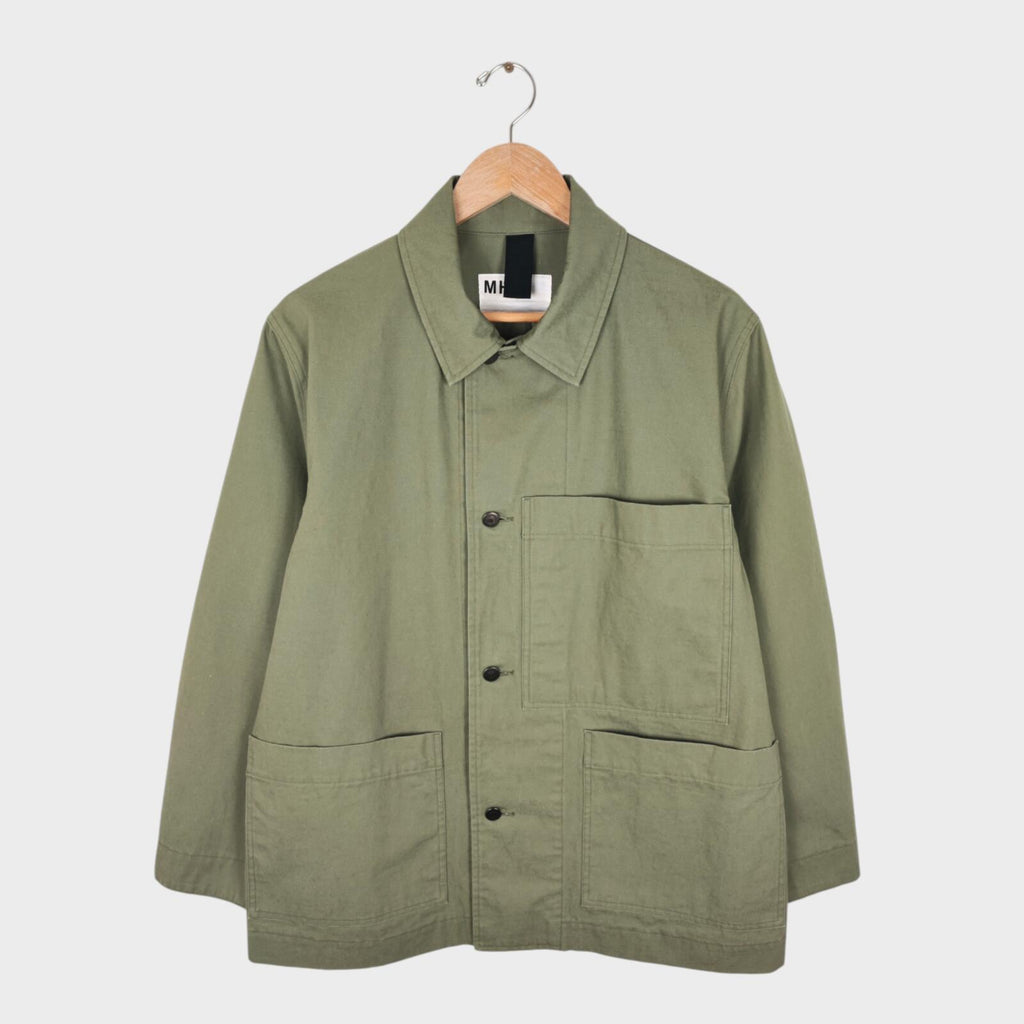 MHL MARGARET HOWELL Men's Light Green Heavyweight Cotton Chore Jacket