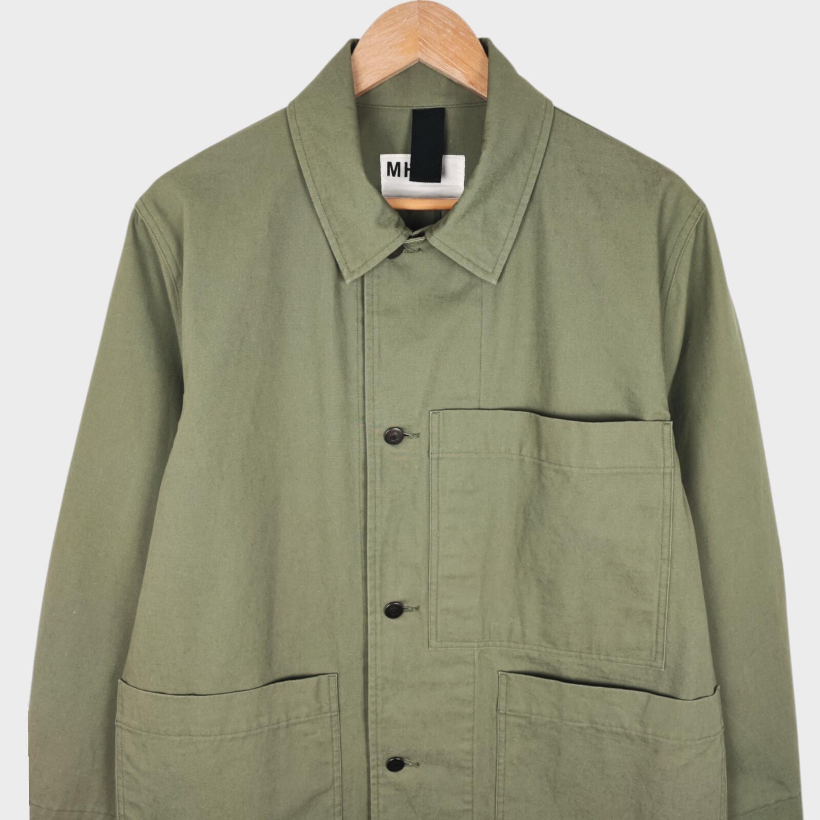 MHL MARGARET HOWELL Men's Light Green Heavyweight Cotton Chore Jacket