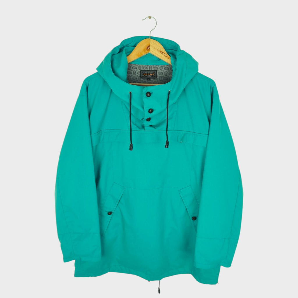 BEAMS PLUS Men's Turquoise Nordic Euro Anorak Smock Parka Jacket
