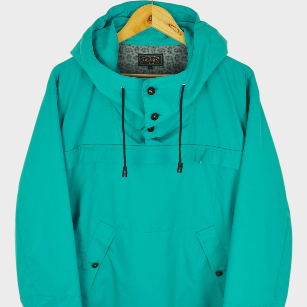 BEAMS PLUS Men's Turquoise Nordic Euro Anorak Smock Parka Jacket