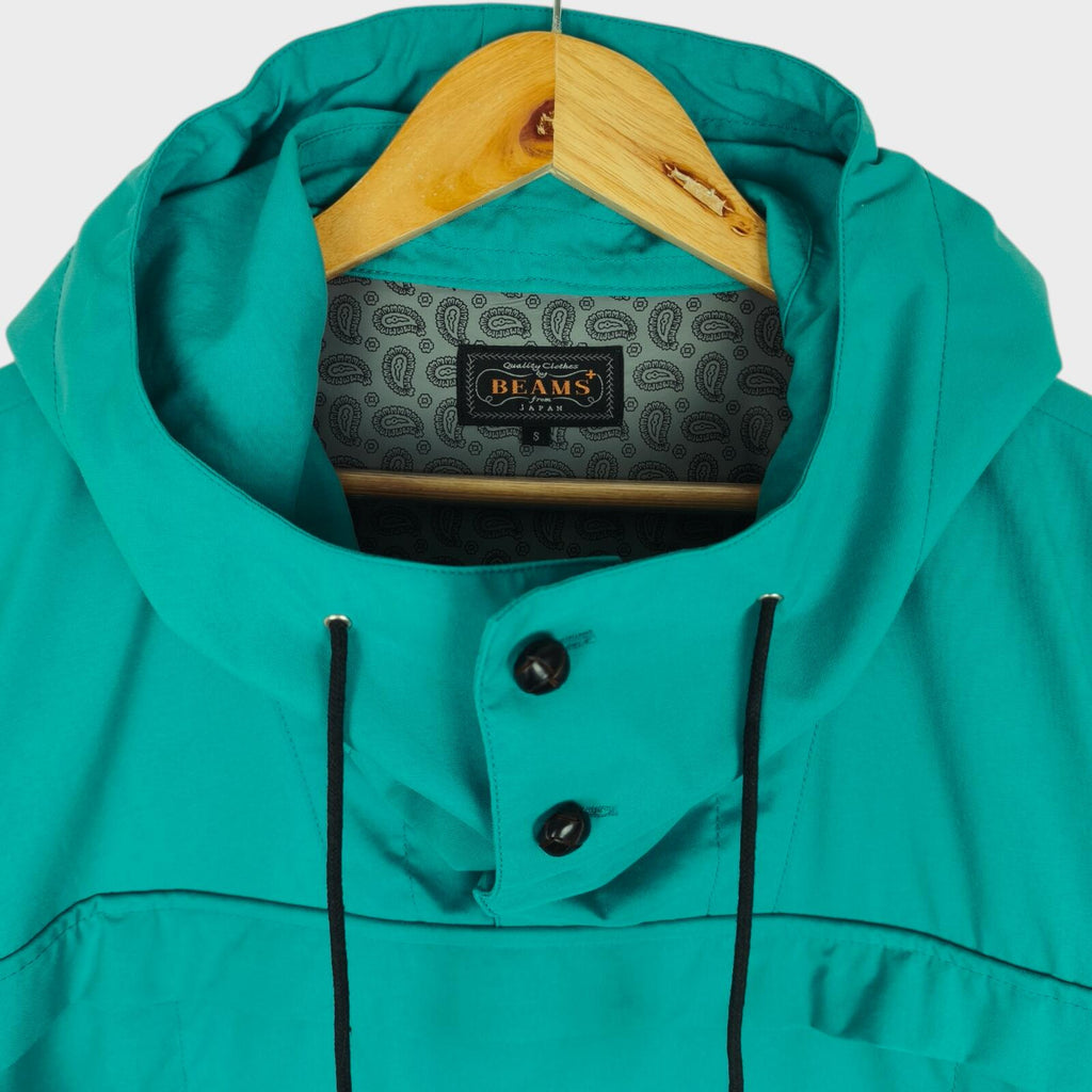 BEAMS PLUS Men's Turquoise Nordic Euro Anorak Smock Parka Jacket