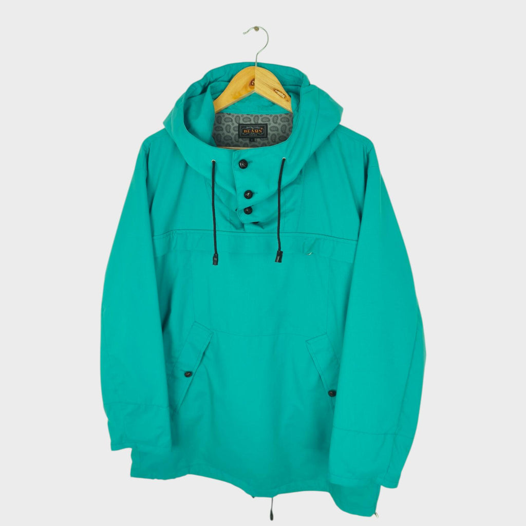 BEAMS PLUS Men's Turquoise Nordic Euro Anorak Smock Parka Jacket