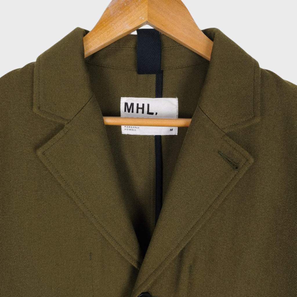 MHL MARGARET HOWELL Men's Olive Green Cotton/Wool Chore Blazer Jacket