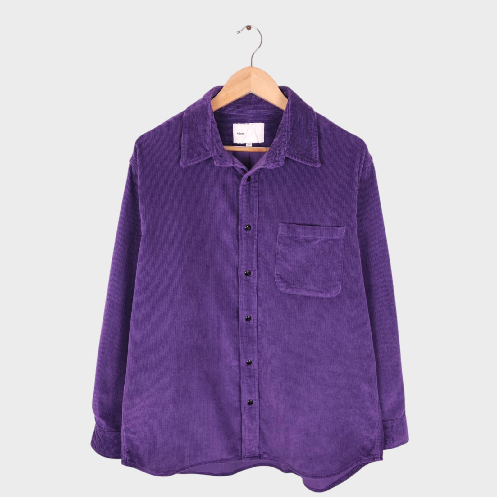 ADSUM Men's Purple Corduroy Relaxed Fit Overshirt