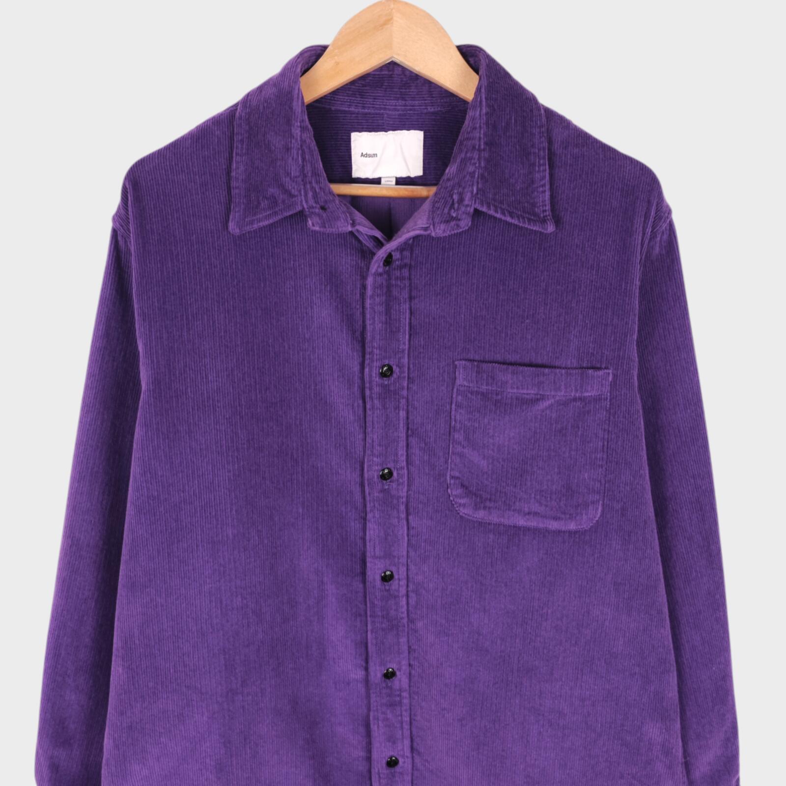 ADSUM Men's Purple Corduroy Relaxed Fit Overshirt