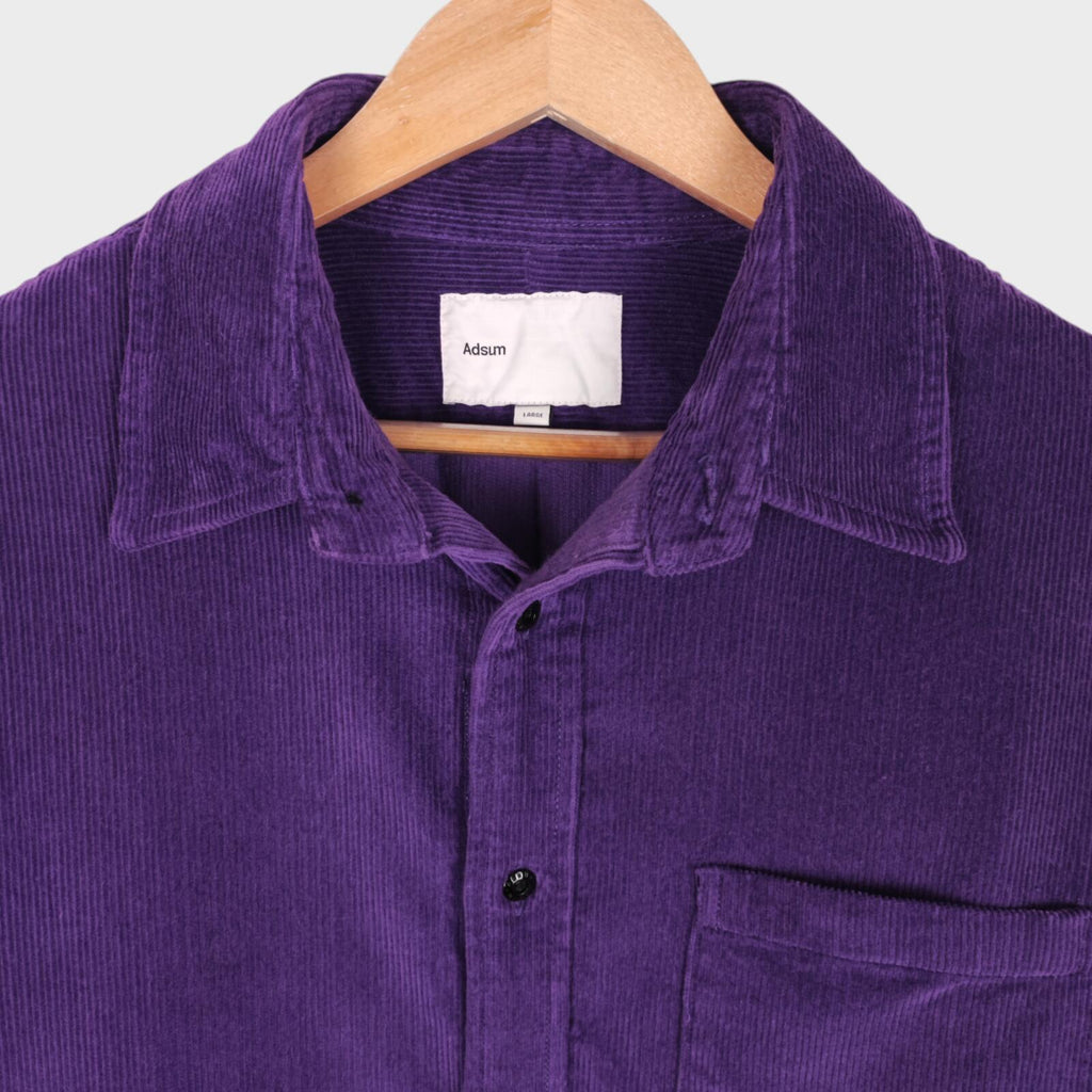 ADSUM Men's Purple Corduroy Relaxed Fit Overshirt