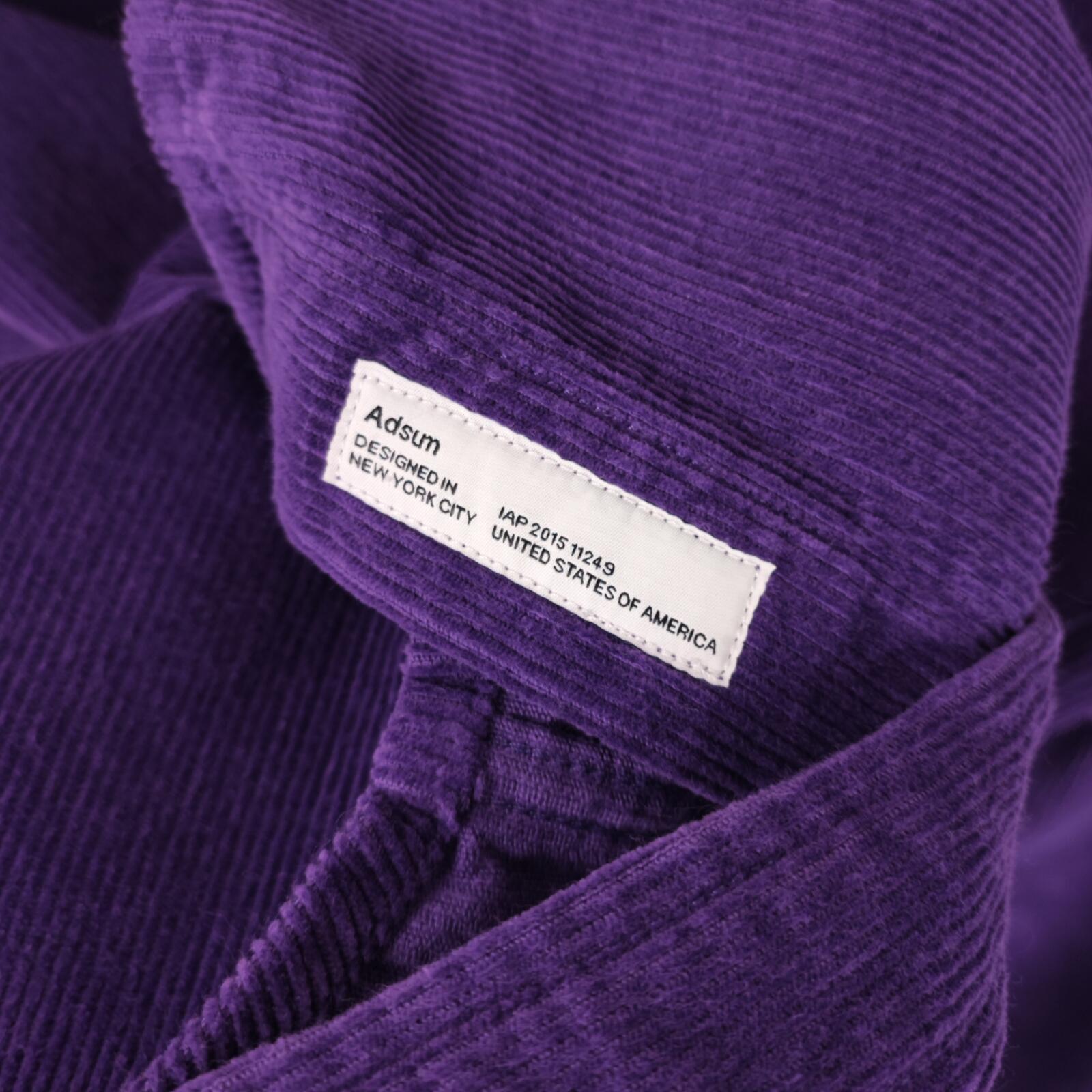 ADSUM Men's Purple Corduroy Relaxed Fit Overshirt