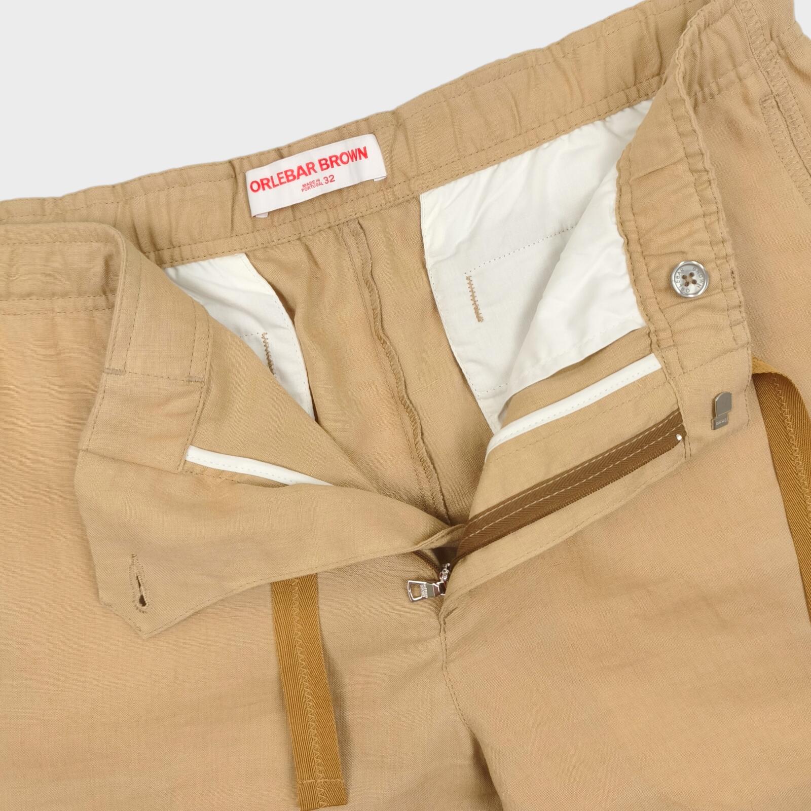 ORLEBAR BROWN Men's Beige 100% Linen Alex Shorts