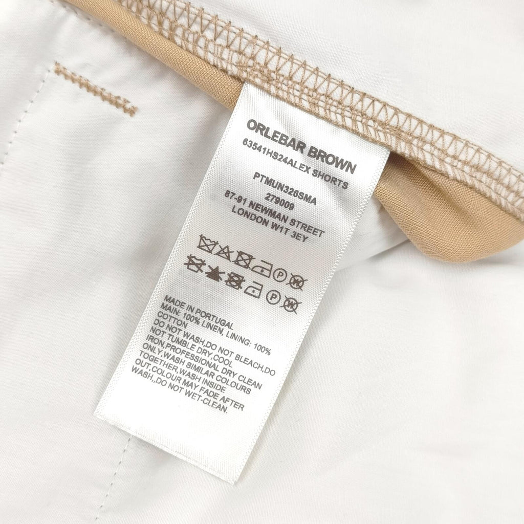 ORLEBAR BROWN Men's Beige 100% Linen Alex Shorts